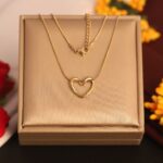 stainless steel fancy chain pendent  22k gold plated necklace chain size is 18 inch - Image 2